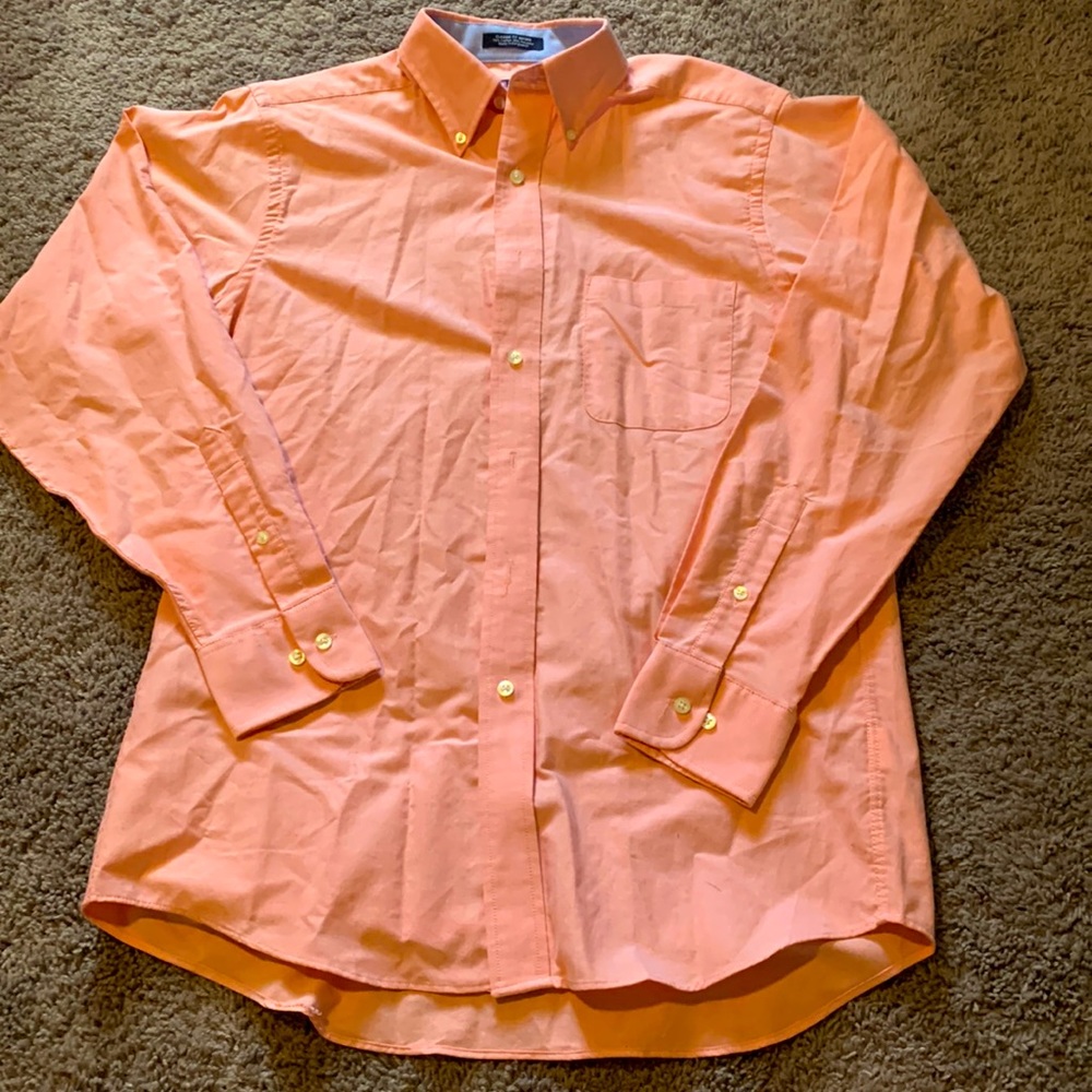 Men’s Chaps Pink long-sleeved button down. Size 15-15/12; 34/35